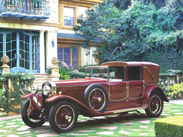 stare samochody - 1922 Hispano-Suiza H6B 4-Door Boulogne Landau Maroon.jpg