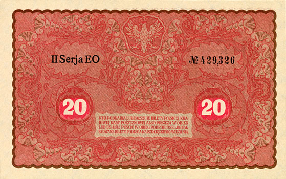 banknoty,monety polskie i nie tylko - 20mkp1919R.jpg