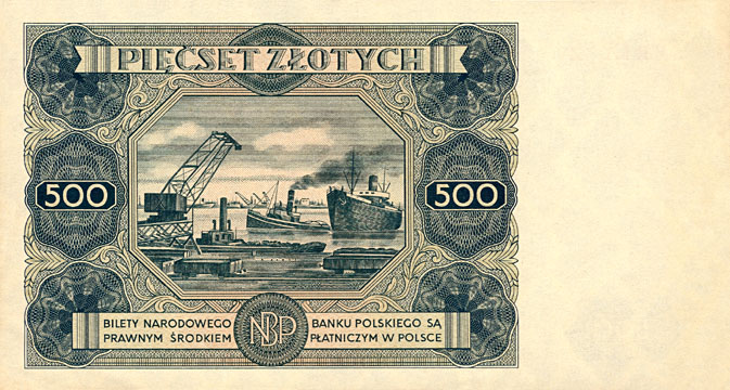 Banknoty polskie w latach 1919-2014 - 500zl1947R.jpg