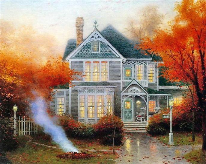 Zamki,domy,chaty,chatki i inne - Thomas Kinkade 7.jpg