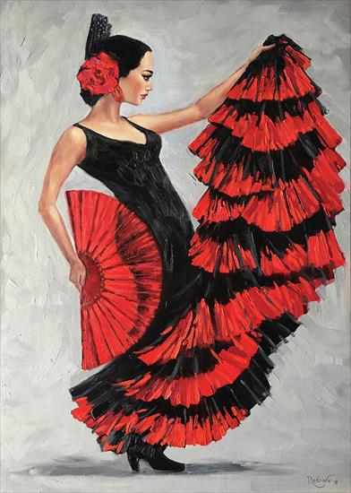 Kobieta i Wachlarz - flamenco-dancer-with-a-fan-irina-redine.jpg